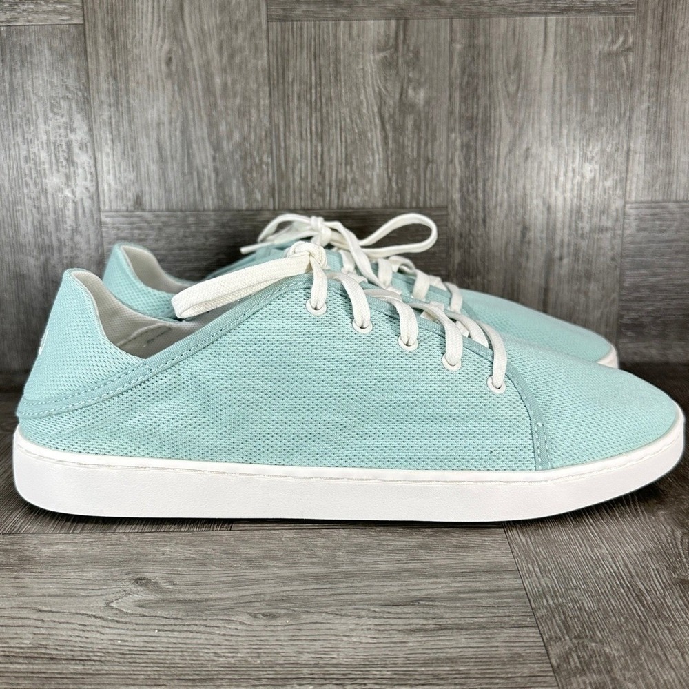 OluKai Pehuea Li Sneakers Women 8.5‎ Pale Aqua Mesh Breathable NEW 20379-AAWS